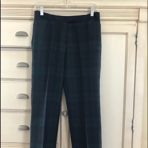 Black Watch plaid wool pants